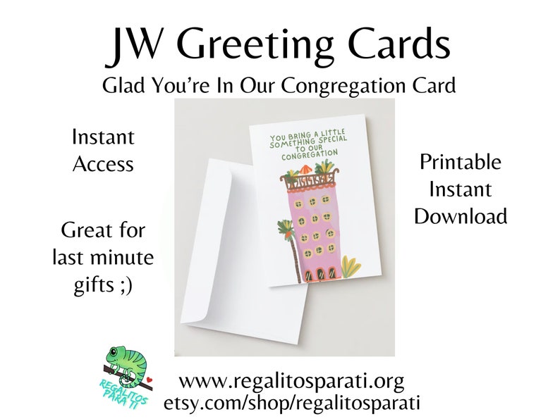 You Bring Something Special to Our Congregation JW Printable Greeting Cards Friendship Circuit Overseer & Wife Pioneer Baptism Card image 3