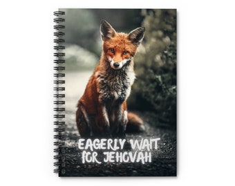 Eagerly Wait for Jehovah JW Assembly Notebook - Fox 118 pages - JW Gifts For Brothers