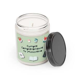 2023 Pioneer School Gifts Cumple Completamente tu Ministerio Spanish JW Escuela Precursores Regalo Scented Candle, 9oz image 5