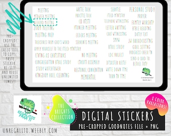 JW Stickers / 396 Digital Stickers / JW Planner / Pioneer Stickers / Meeting Stickers / Personal Study / Family Worship / Instant Download