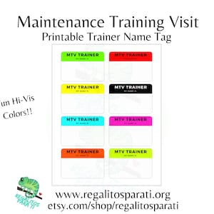 Maintenance Training Visit Printable Name Tags LDC Printable Stickers image 1