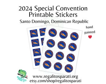 2024 Santo Domingo Dominican Republic JW Special Convention Gifts - Hand Painted Clownfish Printable Stickers Download Declare the Good News