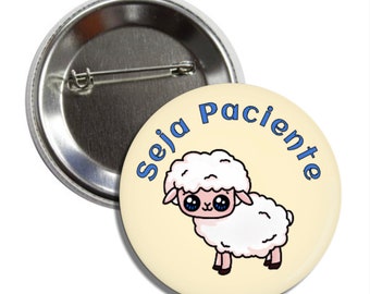 Exercise Patience Pins -  Portuguese Seja Paciente - Pack of 10, 25, 50, or 100 JW Kids Pins Convention Gifts Portuguese