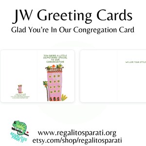 You Bring Something Special to Our Congregation JW Printable Greeting Cards Friendship Circuit Overseer & Wife Pioneer Baptism Card image 2