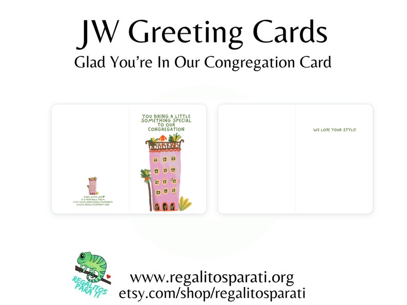 You Bring Something Special to Our Congregation JW Printable Greeting Cards Friendship Circuit Overseer & Wife Pioneer Baptism Card image 2