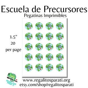 SPANISH 2024 Pioneer School Gifts Stickers Tags Instant Download Escuela de Precursor Cumple Completamente tu Ministerio pegatinas image 3