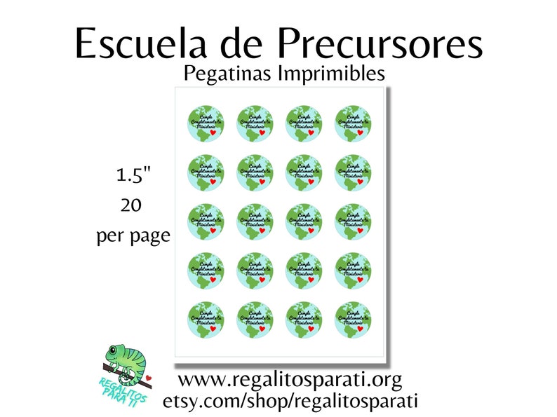 SPANISH 2024 Pioneer School Gifts Stickers Tags Instant Download Escuela de Precursor Cumple Completamente tu Ministerio pegatinas image 3