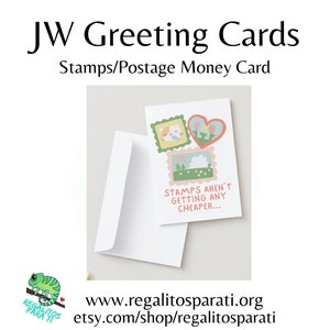 Letter Writing Appreciation Stamp Postage Money Card JW Printable Greeting Cards Encourage Elderly Brothers Sisters Pioneers image 1