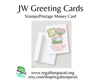 Letter Writing Appreciation - Stamp Postage Money Card - JW Printable Greeting Cards - Encourage Elderly Brothers Sisters Pioneers