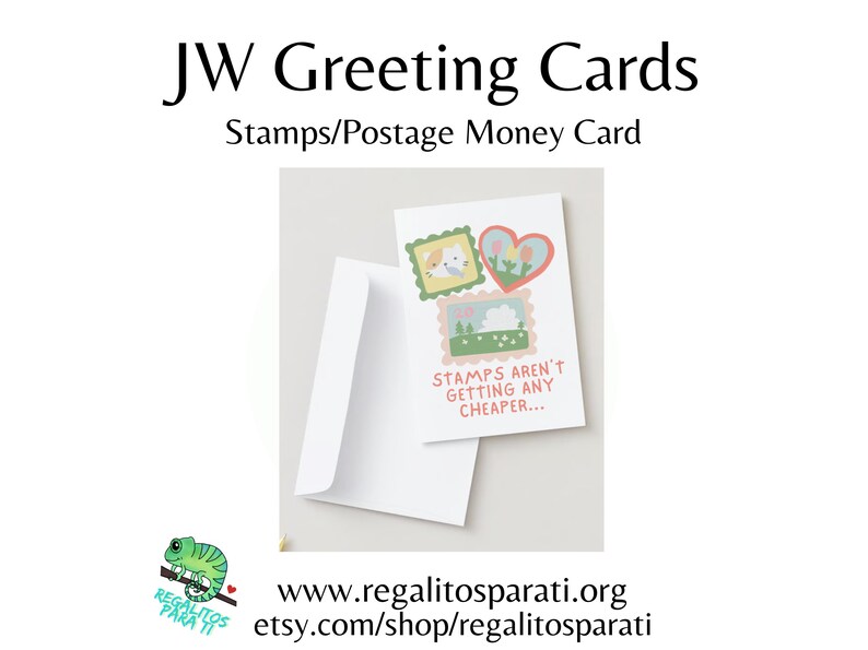 Letter Writing Appreciation Stamp Postage Money Card JW Printable Greeting Cards Encourage Elderly Brothers Sisters Pioneers image 1