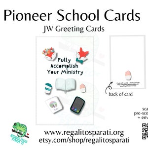 2025 Pioneer School Gifts Printable Card Instant Download Fully Accomplish Your Ministry JW Greeting Card Download Congratulations