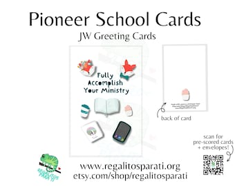 2026 Pioneer School Gifts Printable Card Instant Download Fully Accomplish Your Ministry JW Greeting Card Download Congratulations