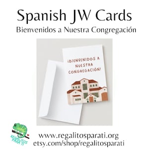 スペイン語 会衆へようこそ - JW 印刷可能なグリーティング カード - 新しい家族、巡回監督、建設ボランティア、洗礼カード