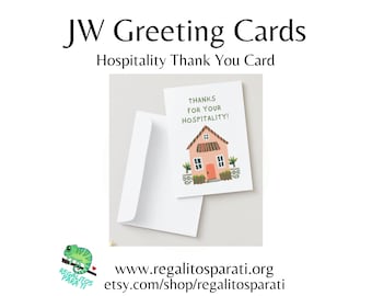 Thanks For Your Hospitality - JW Printable Greeting Cards - ldc drc Construction Volunteers, Circuit Overseer, Pioneer School SKE Students