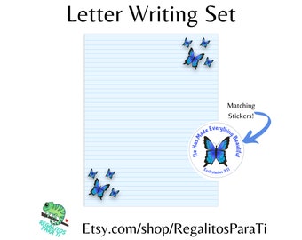 Printable Letter Writing Paper & Envelope Seals  JW Scripture Stickers Butterfly Stationary Instant Download