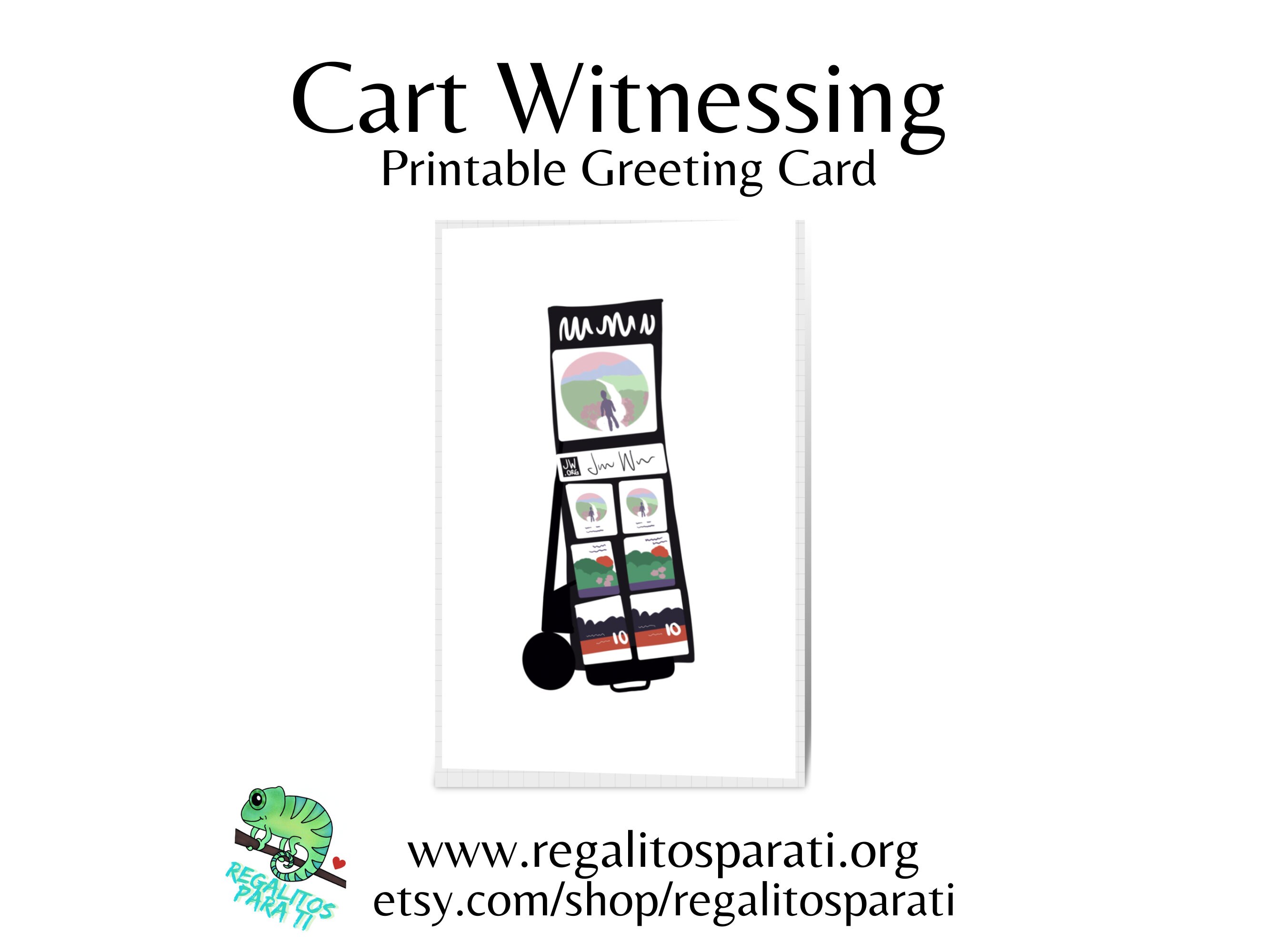 Cart Witnessing SMPW JW Gifts Sticker for Sale by RegalitosParaTi