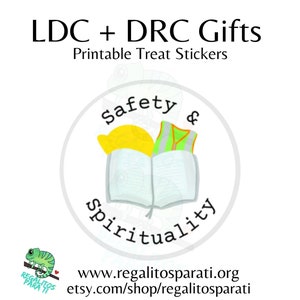 Safety & Spirituality LDC DRC Printable Sticker Treat Label Download ldc jw stickers  ldc download digital stickers pioneer elder gift