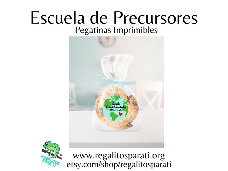 SPANISH 2024 Pioneer School Gifts Stickers Tags Instant Download Escuela de Precursor Cumple Completamente tu Ministerio pegatinas image 5