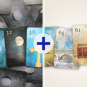 Mondnacht Lenormand Paket - Kartendeck plus Zusatzkarten