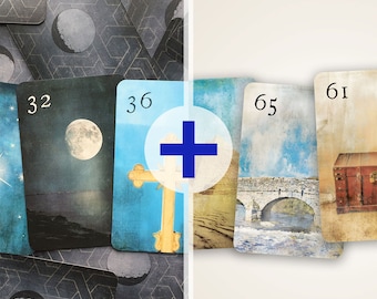 Mondnacht Lenormand bundle - card deck plus add-on cards