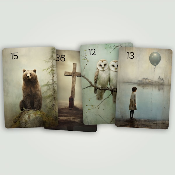 Baraja de cartas Lenormand Silver Night