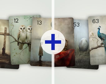 Silbernacht Lenormand Paket - Kartendeck plus Zusatzkarten