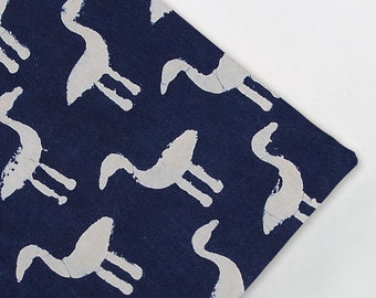 Indian Fabric By The Yard Indigo fabric Cotton Fabric Hand Block Printed Natural Vegetable Dyed Block Printed Mud Resist Fabric  IBF#331
