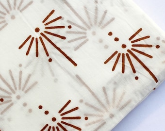 Sun Print White Pure Cotton Fabric Voile Transparent Dress Materials Textile Dressmaking Fabric by the yard block print fabric HBF#102
