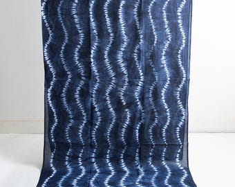 Blue Shibori Fabric Indian Fabric Bandhani Indian Cotton Fabric, Hand Dye Natural Color Tie dye women's clothing Girls Dress Fabric TIE#63