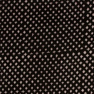 Tessuto di cotone nero a pois Tessuto stampato a blocchi Tessuto estivo Tessuto leggero da donna di colore naturale Tessuto da cucito tagliato su misura BWF#04