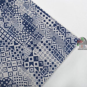 Vegetable Indigo Blue Dyed Block Print Fabric Fabric Blue Printed Pure Cotton Soft Indian Fabric,Soft Mud Resist Fabric IBF#6