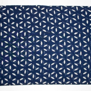 Indian Block Print Stoff Baumwolle Lauf Stoff Naturfarbe Stoff Indigo Stoff für Nähen, Schneidern Schüttgut IBF#068