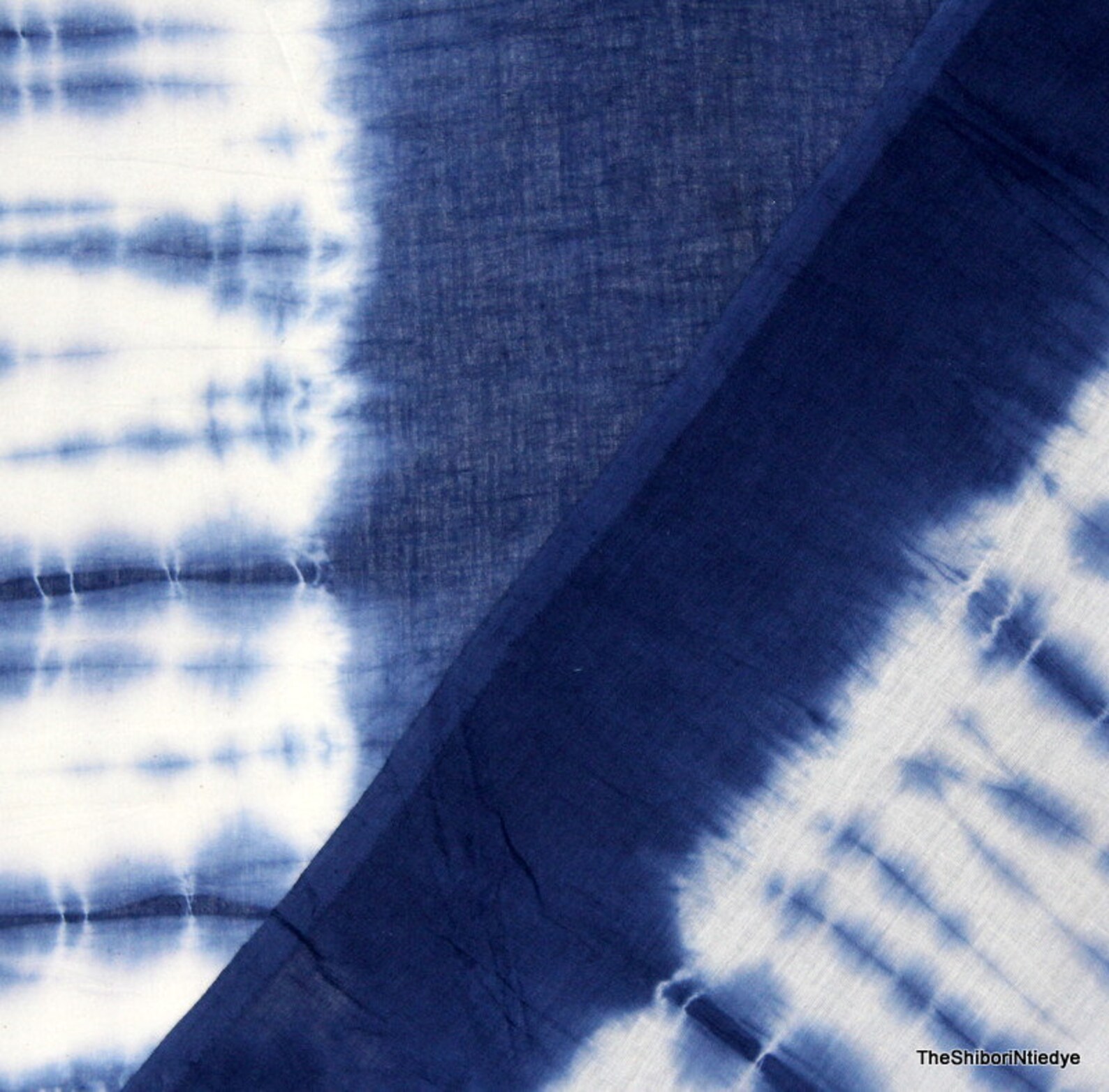 Tie Dye Fabric Cotton by Yard Shibori Royal Indigo Fabric Etsy