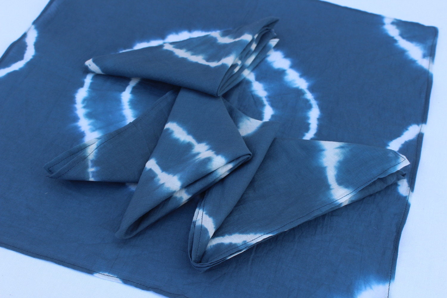 Shibori Tiedye Napkins Soft Lightweight Cotton Napkin 100 Etsy