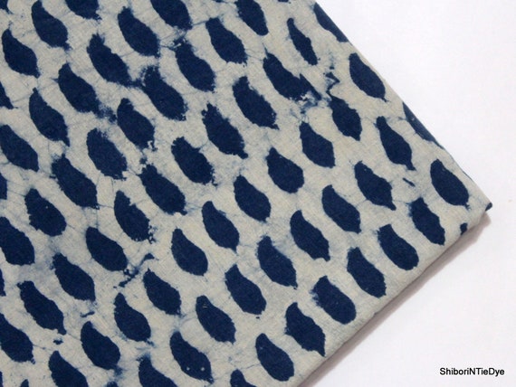 DayPrint Indigo Blue Hand Block Printed 100/% Cotton Indian Fabric Dabu Print Mud Resist Vegetable Dye Sewing Craft By Yard-44width