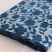 By The Yard Fabric Indigo Blue Hand Block Printed Fabric Indian Cotton Floral Print Summer Woman Dress Material Curtain Fabric IBF#046