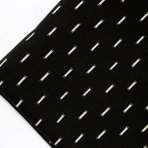 Black Indian Cotton Fabric Hand Block Printed Fabric, Natural Vegetable Color Soft light Weight Craft Fabric By The Yard BWF#08