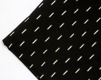 Black Indian Cotton Fabric Hand Block Printed Fabric, Natural Vegetable Color Soft light Weight Craft Fabric By The Yard BWF#08