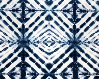 India Bandhani Fabric Shibori Cotton Fabric Blue Hand Dyed Natural Vegetable Color Sewing Dressmaking Craft Fabric By The Yard  TIE#08