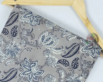 10 Yards Wholsale Fabric Floral Hand Block Printed Cotton Fabric, Natural Vegetable Dyed Printed Fabric, 100% Cotton Fabric KDF#010