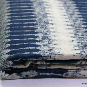 Indigo Cotton Fabric, Dabu Block Print Fabric by the Yard, Blue Hand Printed Dress Fabric IBF#013 image 5