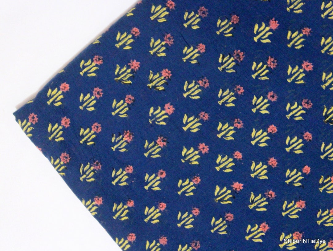 Cotton Dress Fabric Hand Block Printed Fabric Voile Printed Fabric