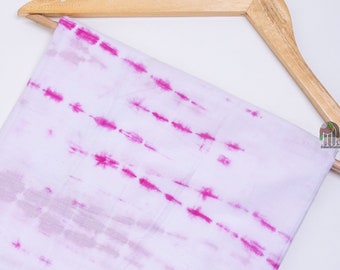 roze tie-dye stof katoen handgemaakt strandfeest kleermakerij zomer vrouwen naaimateriaal indiase kleermakerij ambacht