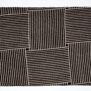 Black White Fabric Cotton Stripes Fabric Hand Block Indian Fabric, Quilting Soft Lightweight Dressmaking Voile Fabric By The Yard BWF#06