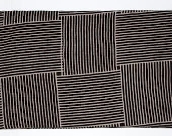 Black White Fabric Cotton Stripes Fabric Hand Block Indian Fabric, Quilting Soft Lightweight Dressmaking Voile Fabric By The Yard BWF#06