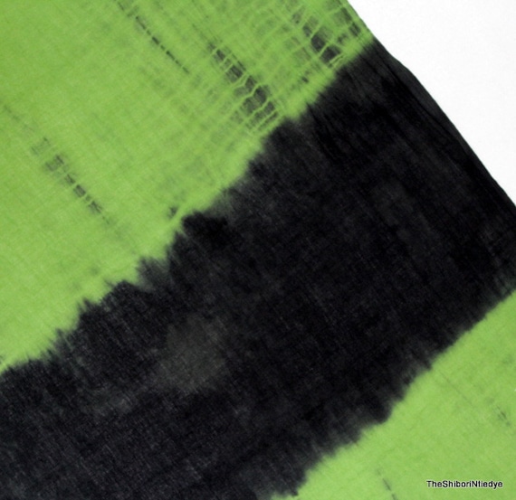 Shibori Green Tie Dye Fabric Indian Cotton Fabric black Green Fabric 100% Pure Cotton Natural Vegetable Color Fabric By The Yard TIE#07
