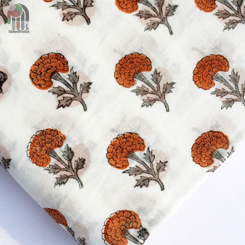 Flower Cotton Print Fabric Summer Dress Material Fabric Etsy