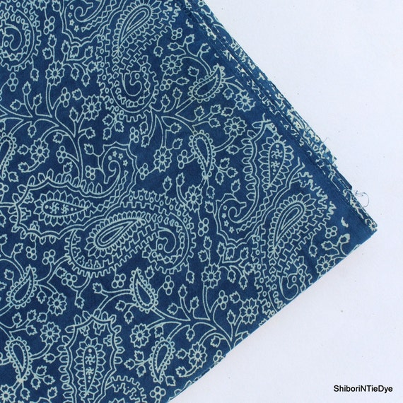 Natural Indigo Block Print Placemats | Paisley Natural Indigo Block Print Placemats | Paisley