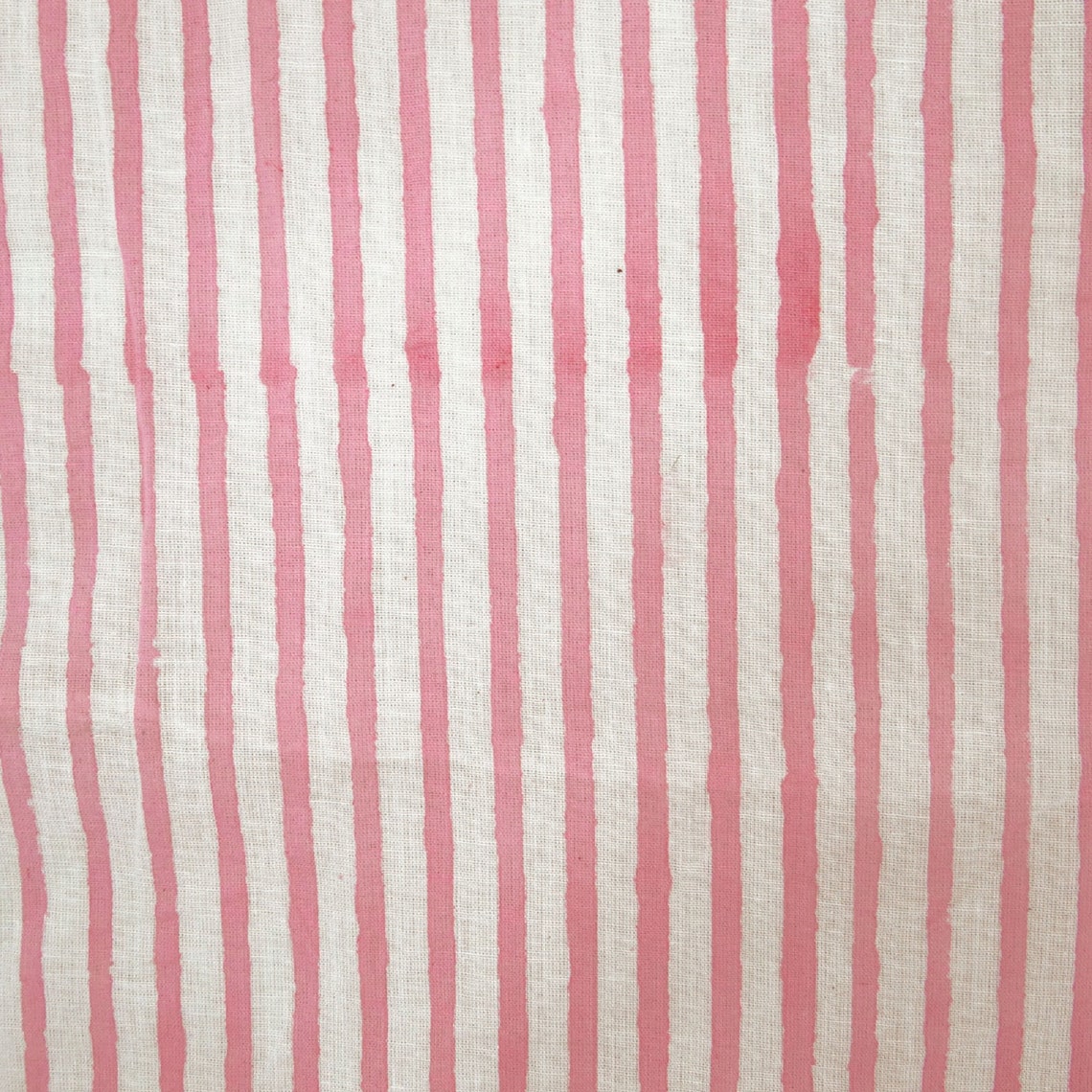 Pink Stripe Fabric by the Yard Indian Cotton Fabric 100 Etsy