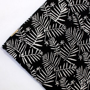 Black Print Fabric Hand Block Cotton Fabric, Black and White Indian Natural Vegetable Dyed Craft Women Clothes Fabric By The Yard BWF#07